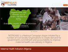 Tablet Screenshot of notagaincampaign.org